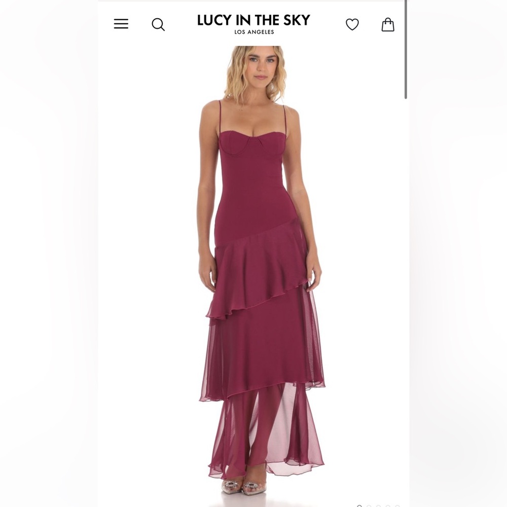 Lucy in the Sky Long Ruffle Maxi Dress
